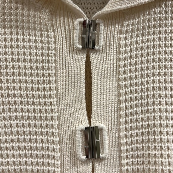 Chico’s Acrylic and Wool Cardigan Sweater Coat Sz 2 - Picture 2 of 3